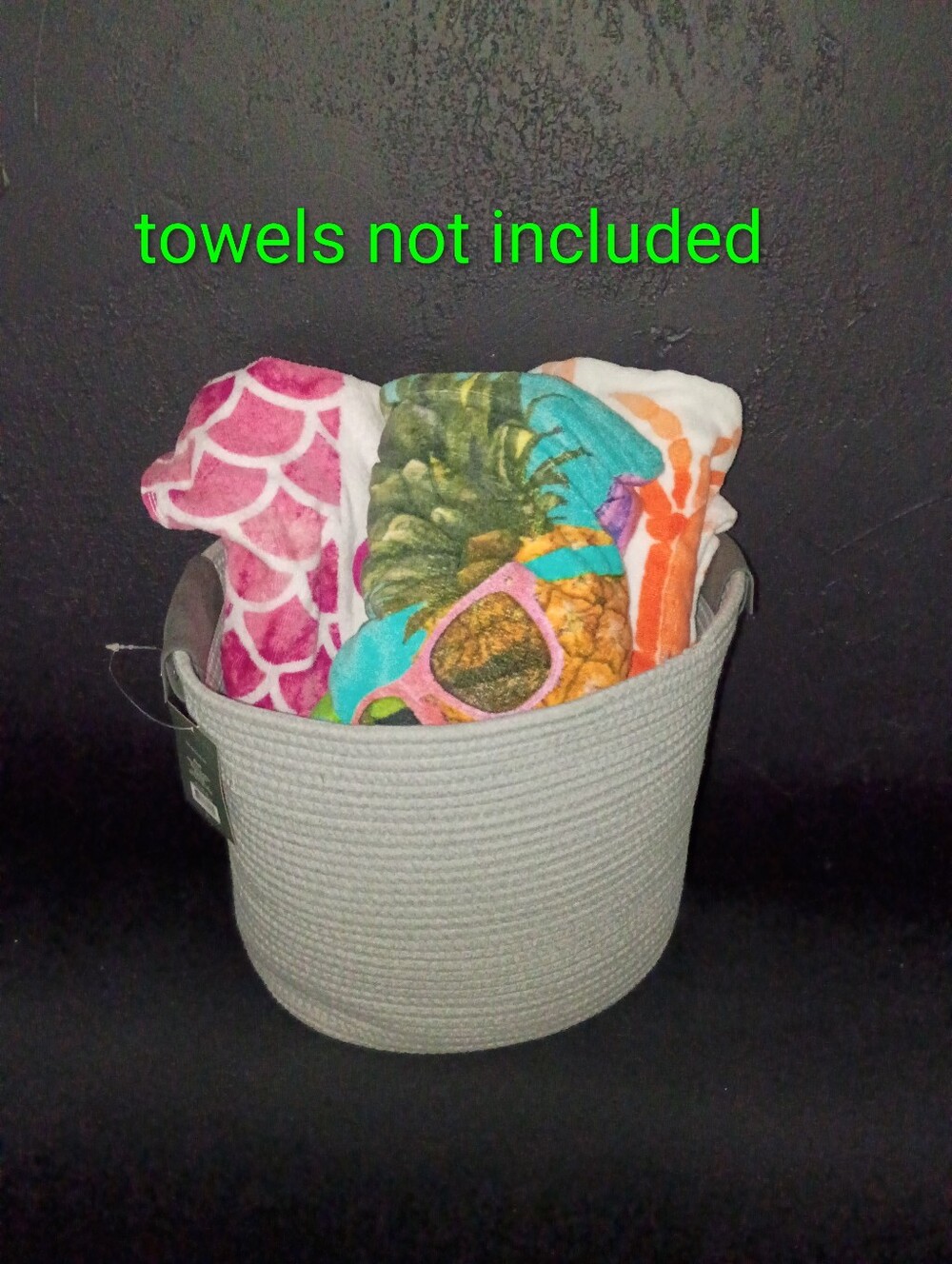 THRESHOLD 13" Decorative Coiled Fabric Rope Storage Basket Gray and Charcoal